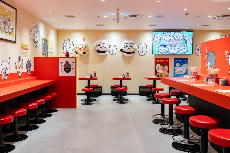 ちいかわラーメン豚の店内