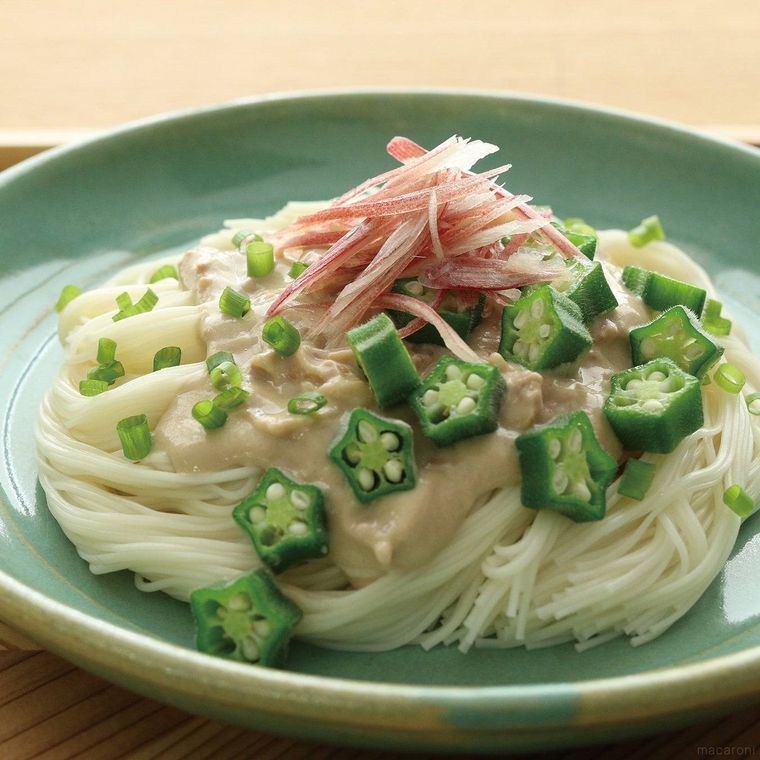 素麺のためのぶっかけソース 豚肉ごま豆乳