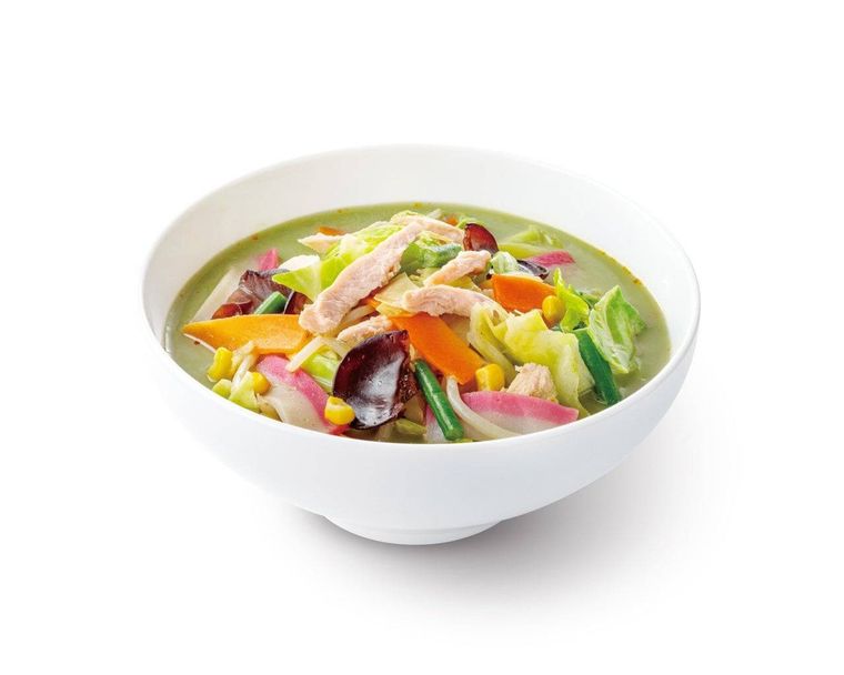 緑の野菜たっぷり食べるスープ