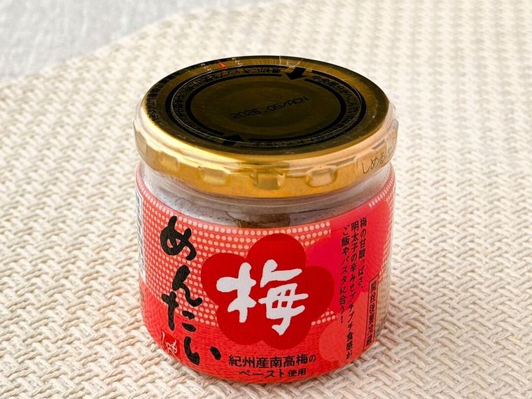 「梅めんたい 100g」のパッケージ
