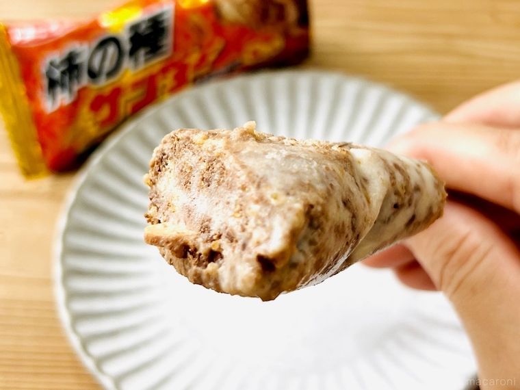 柿の種サンダーで作ったアイス