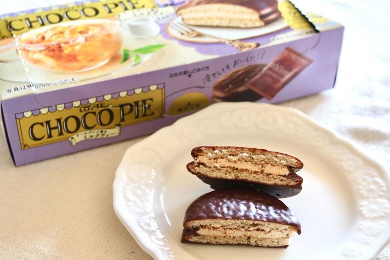 チョコパイの中身とパッケージ