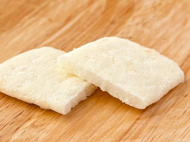 バター餅の断面