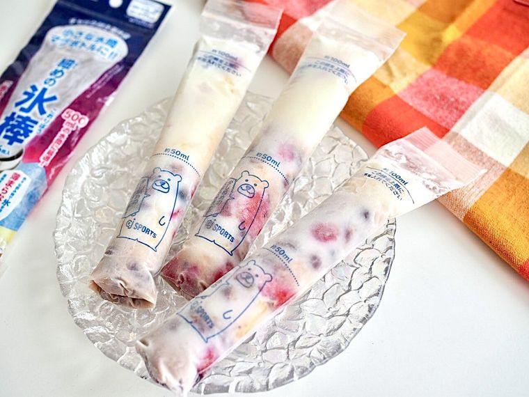 氷棒で作る白くま風アイス