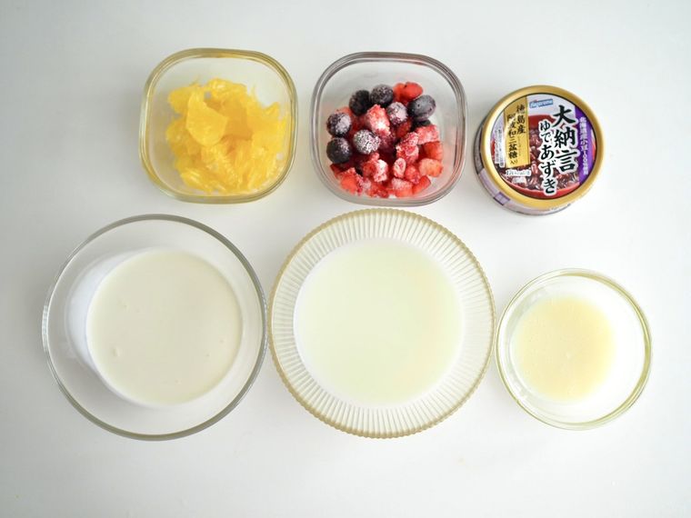 氷棒で作る白くま風アイス