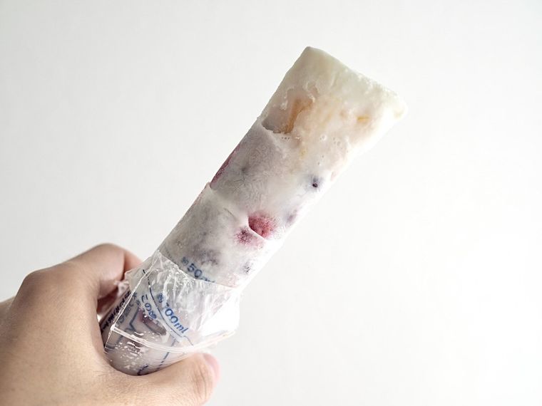 氷棒で作る白くま風アイス
