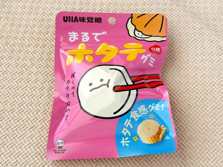 まるでホタテグミ 白桃のパッケージ