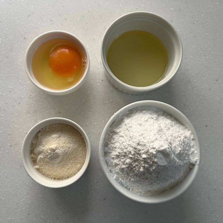 バターなし米粉クッキーの材料