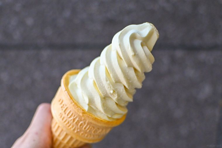 アイスを持っているところ