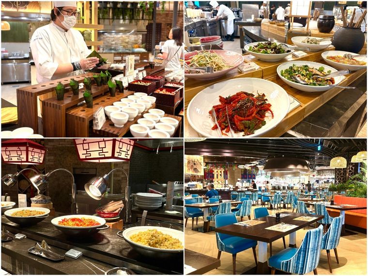 シェフズ・キッチンの朝食会場の様子