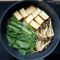 作り方 小松菜と厚揚げとしめじの煮物