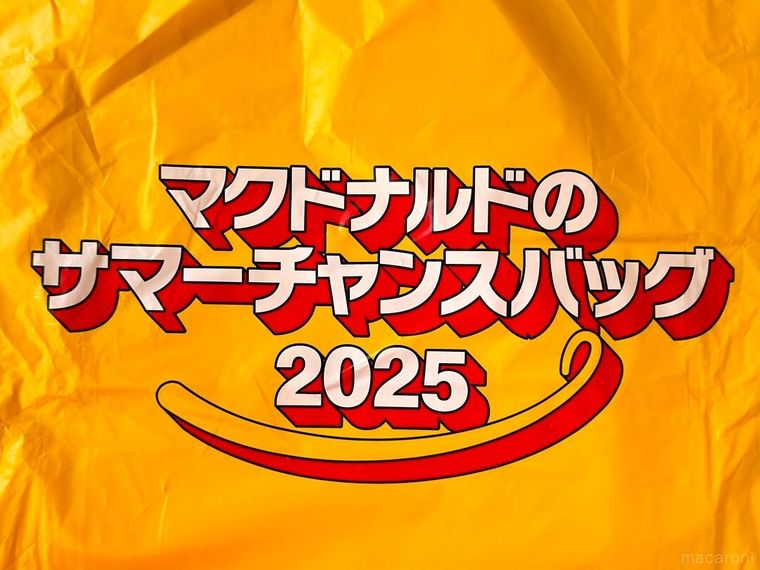 「マクドナルドのサマーチャンスバッグ2025」のパッケージ
