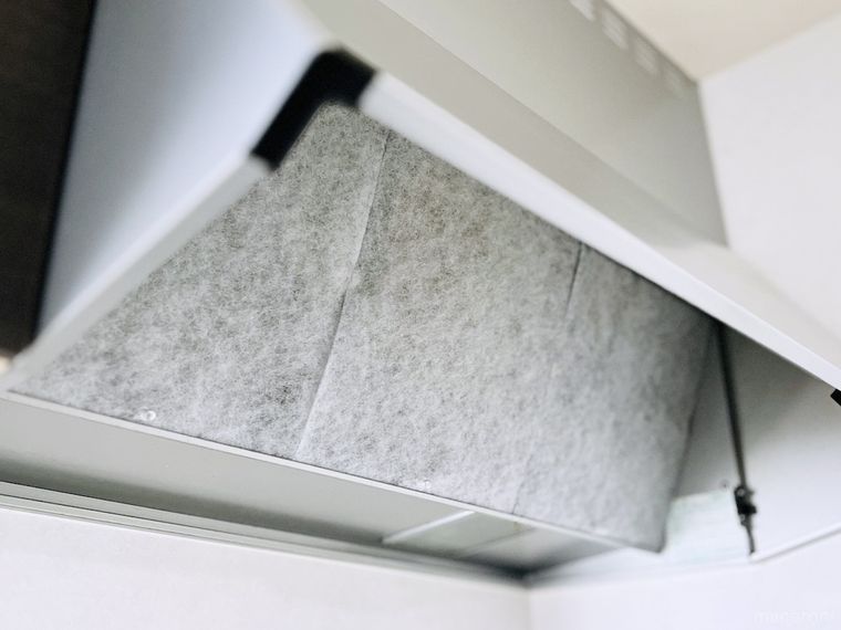 フィルターを付けたレンジフード