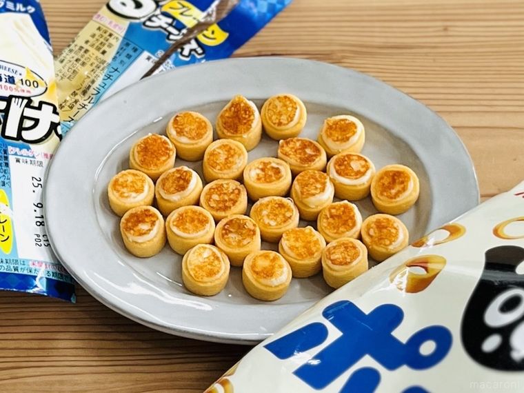 ポテコにさけるチーズ詰めて焼いたお菓子