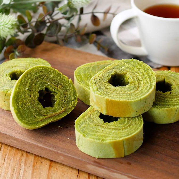 卵焼き器で作る。抹茶バウムクーヘン