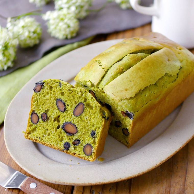 黒豆と抹茶のパウンドケーキ