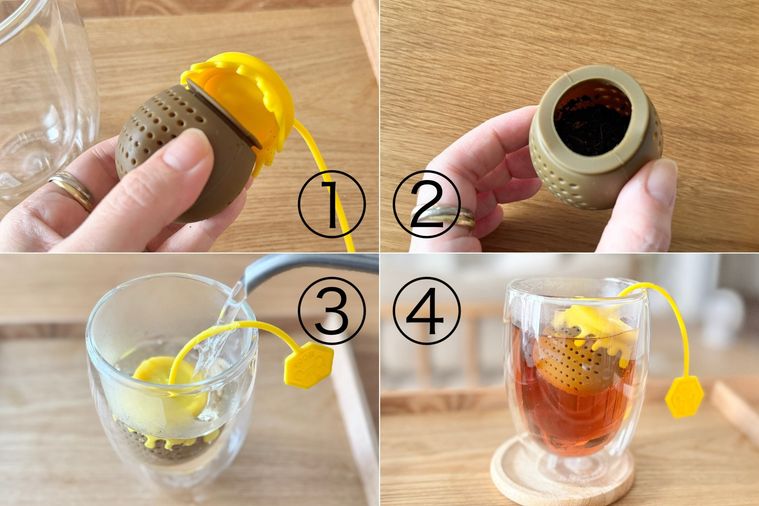 ティーストレーナープーの使用手順