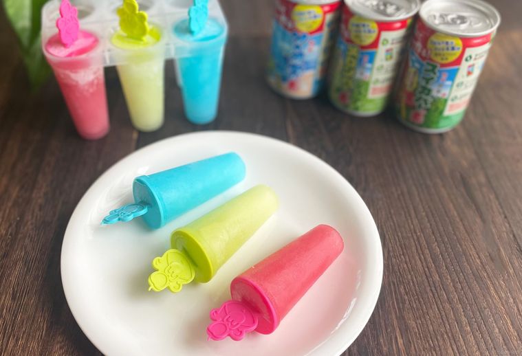 アイスバーの素で作ったアイスバー3種