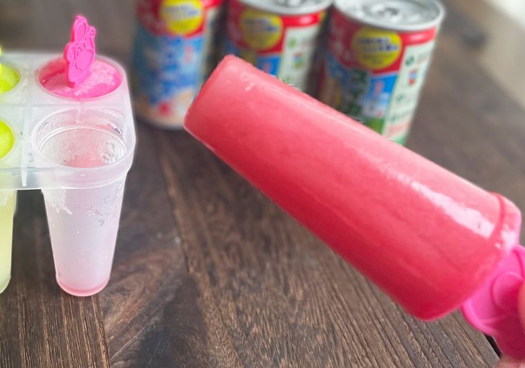 スイカバーの素で作ったアイスバー