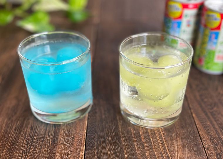 スイカバーの素シリーズで作ったアイスボールドリンク