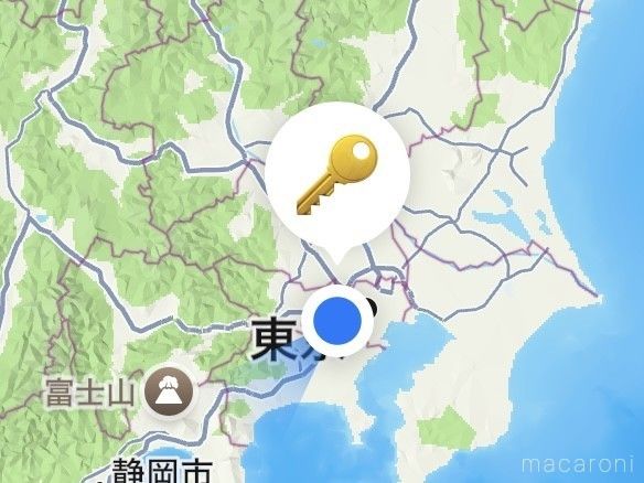 鍵の場所を示した地図