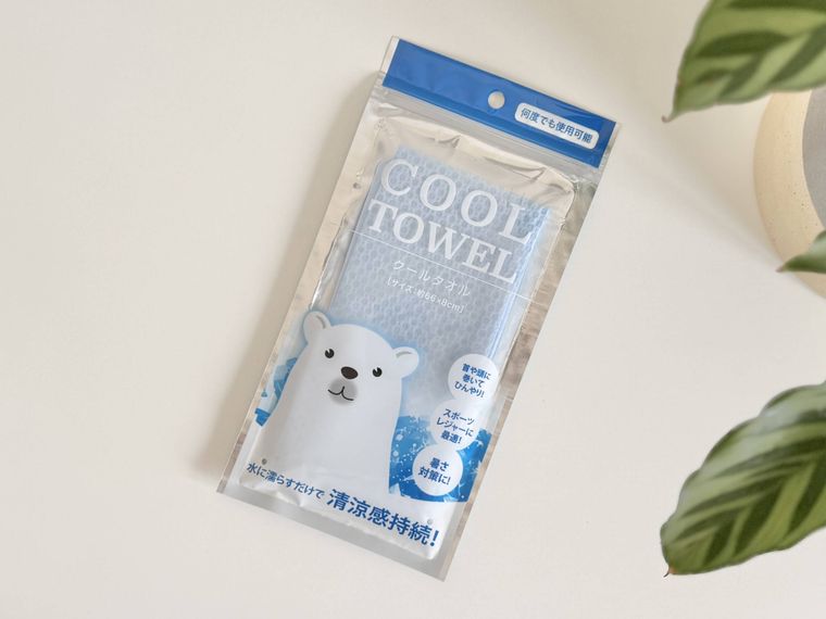 セリアクールタオルのパッケージ