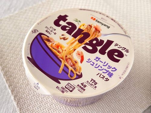 カルディで買える韓国発のインスタントパスタテングルにガーリックシュリンプ味が出た