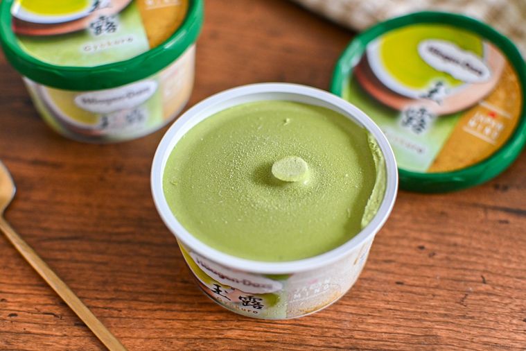 抹茶アイスのアップ