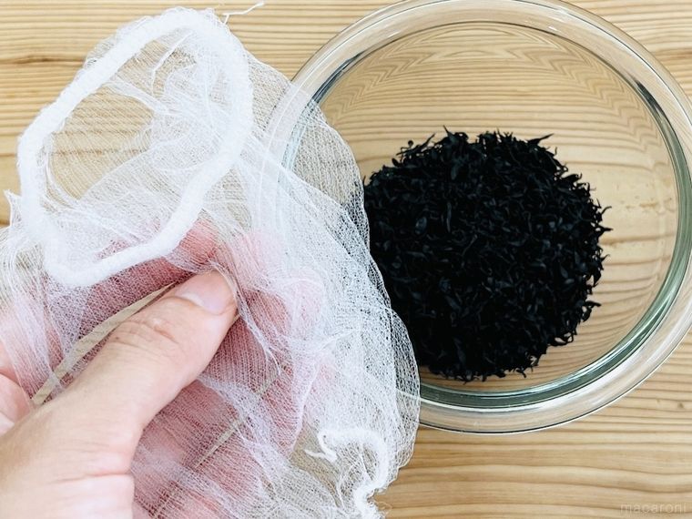 ひじきと排水口の水きりネット