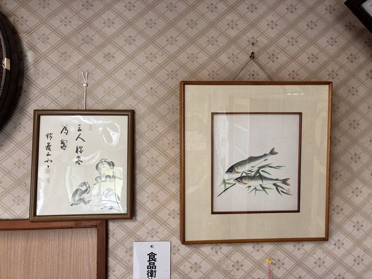 義母が書いた鮎の絵