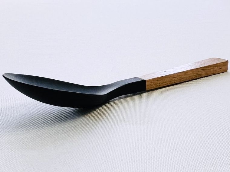 無印良品の木柄 シリコーン スープスプーン