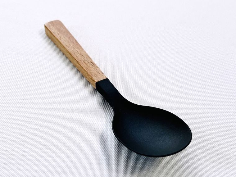 無印良品の木柄 シリコーン スープスプーン