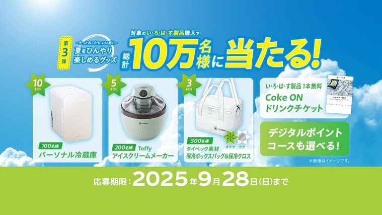 3. 総計10万名に当たるひんやりグッズキャンペーン