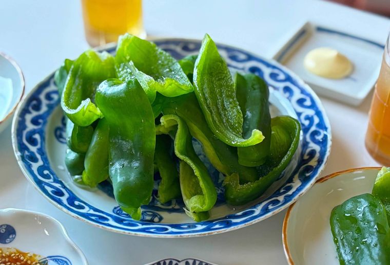 冷やしピーマンとたれ