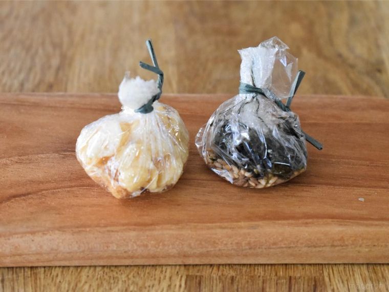 ラップ包みにした薬味