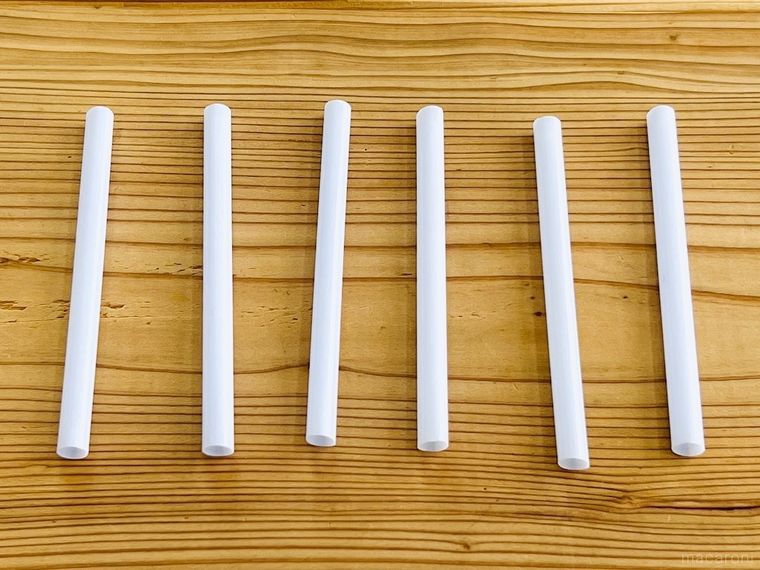 ストローを切った様子