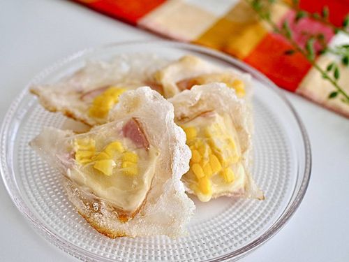 ママが作る子どものおやつ。ライスペーパーチップスにサクサク包丁いらずで簡単