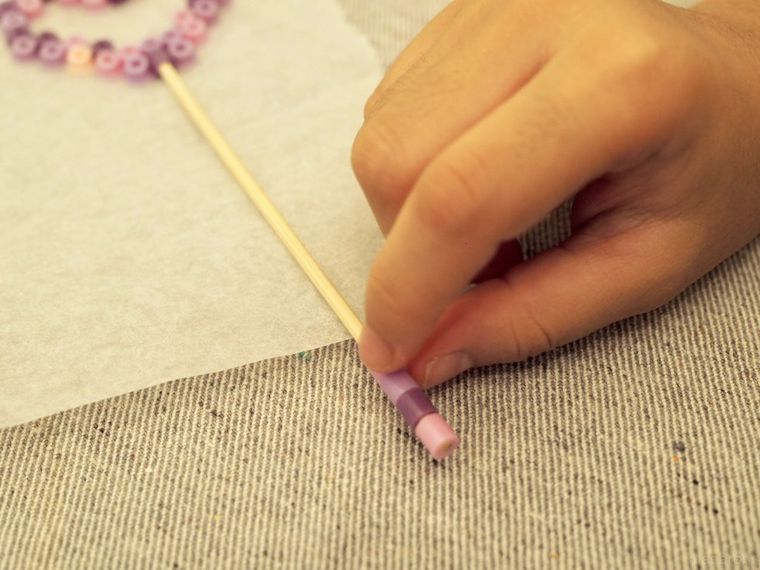 アイロンビーズで作るシャボン玉スティック