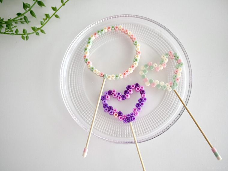 アイロンビーズで作るシャボン玉スティック