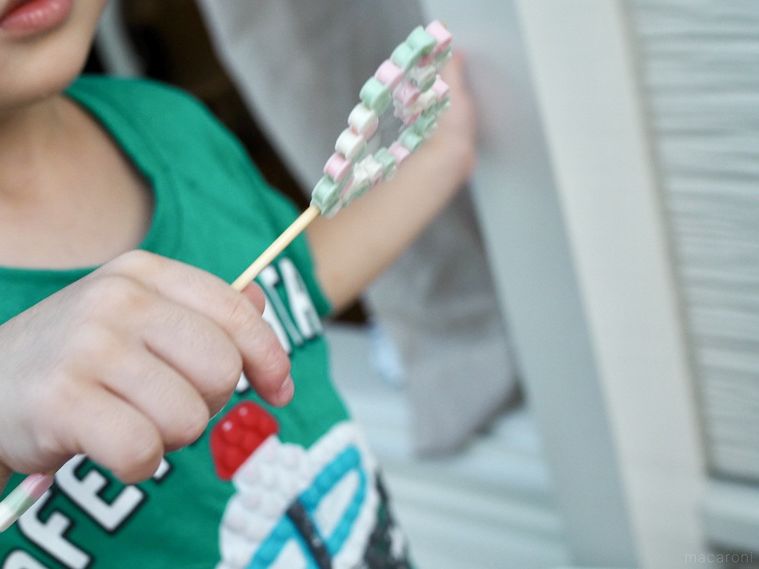 アイロンビーズで作るシャボン玉スティック