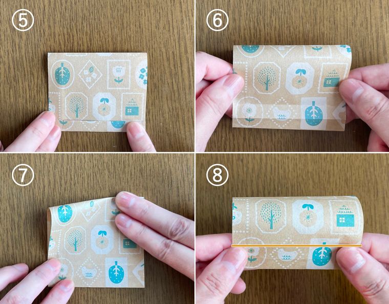 折り紙でバッグを作る手順を写真で説明