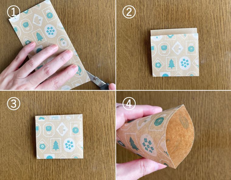 折り紙でバッグを作る手順を写真で説明