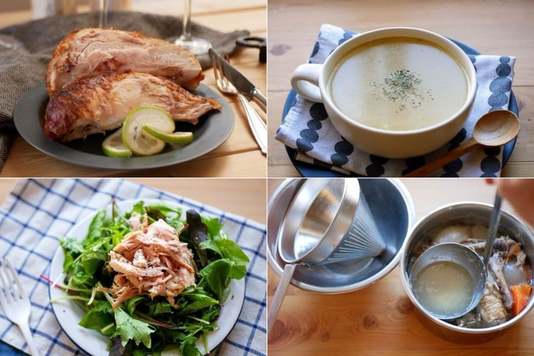 ストコのロティサリーチキンのアレンジ例4種