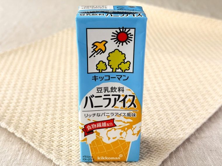 豆乳飲料 バニラアイスのパッケージ