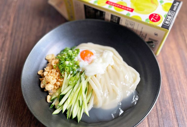 業務スーパーの柚子のじゅれを使った冷やしうどん