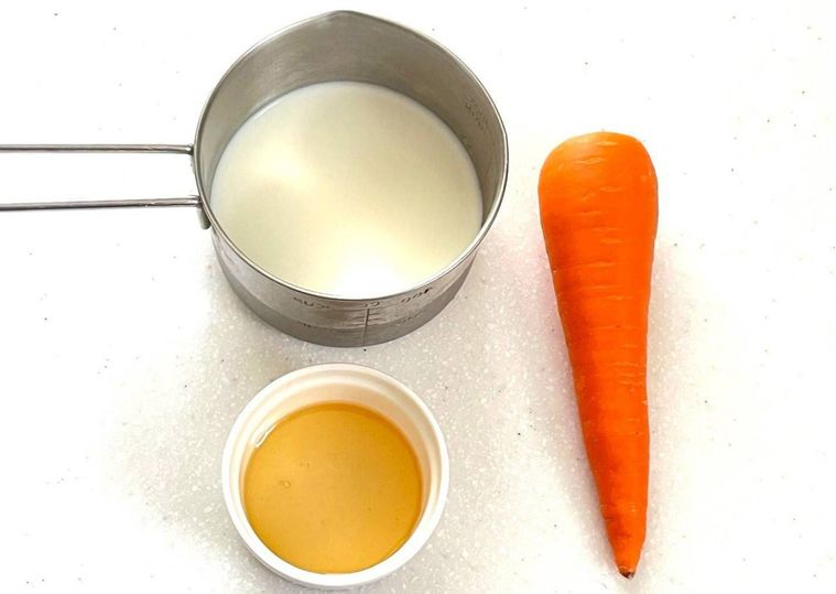 にんじんアイス材料