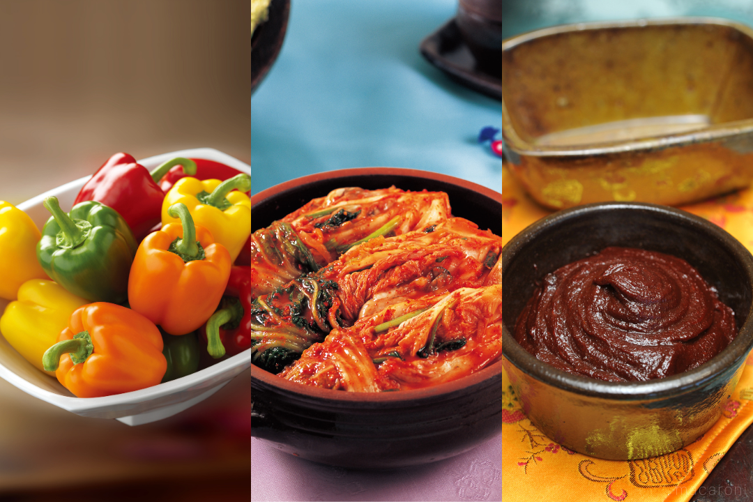 パプリカ、キムチ、コチュジャンの画像