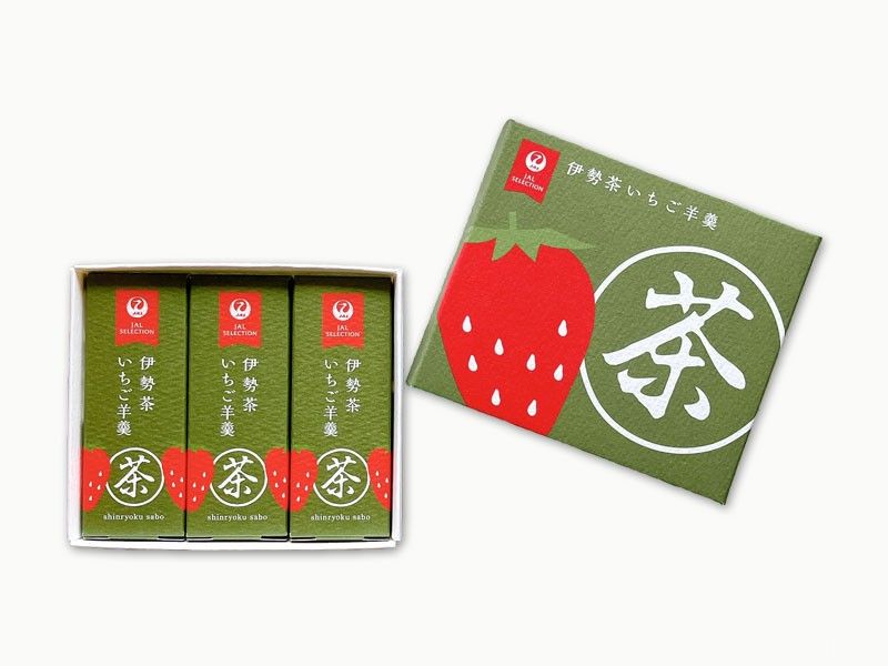 伊勢茶いちご羊羹