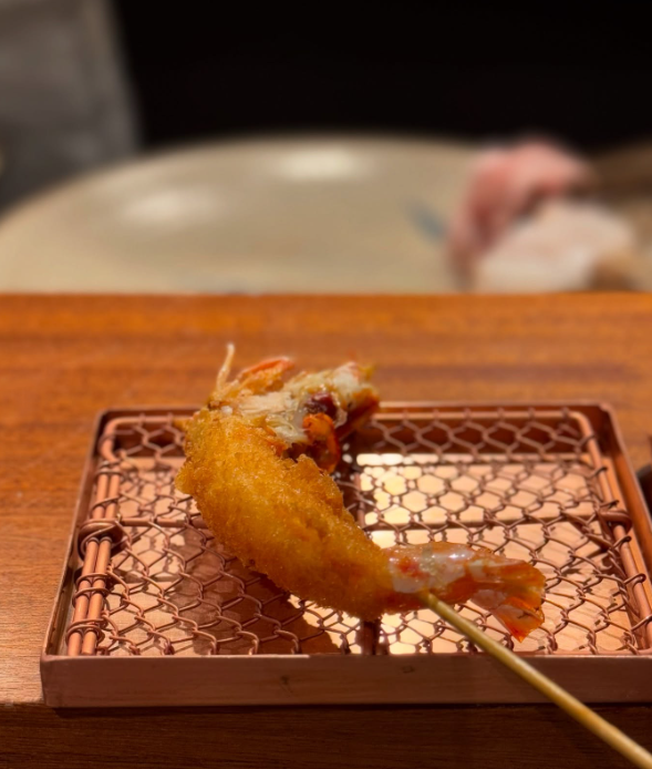 串かつ だいぼんの串カツおまかせコースのひと品