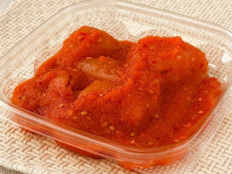 成城石井 たらこキムチ 100gの蓋を開けた様子